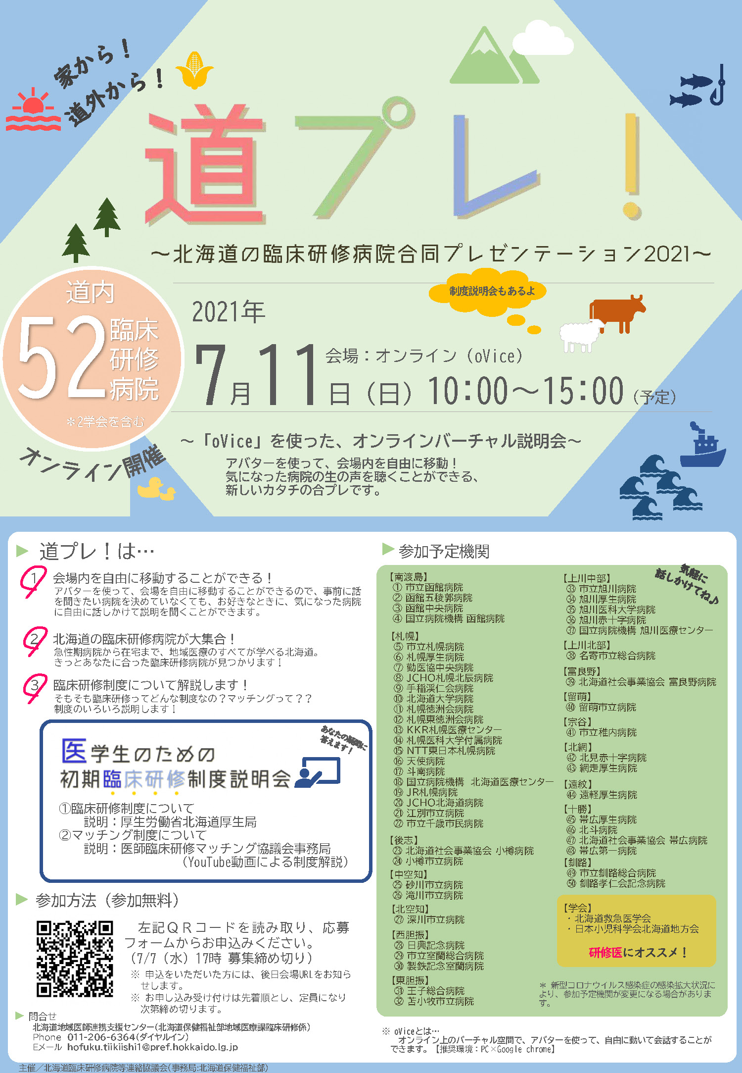 道プレ!～北海道の臨床研修病院合同プレゼンテーション2021～